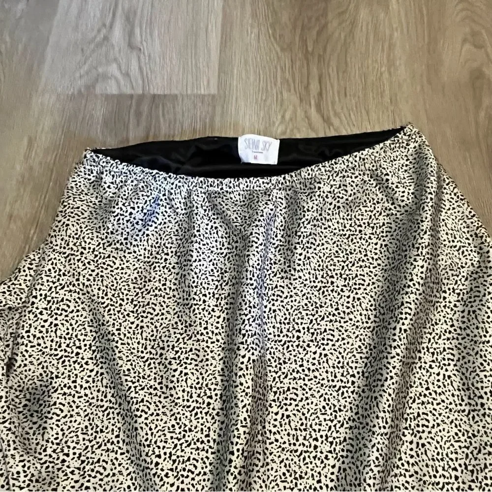 Sienna Sky Spotted Silky Midi Skirt